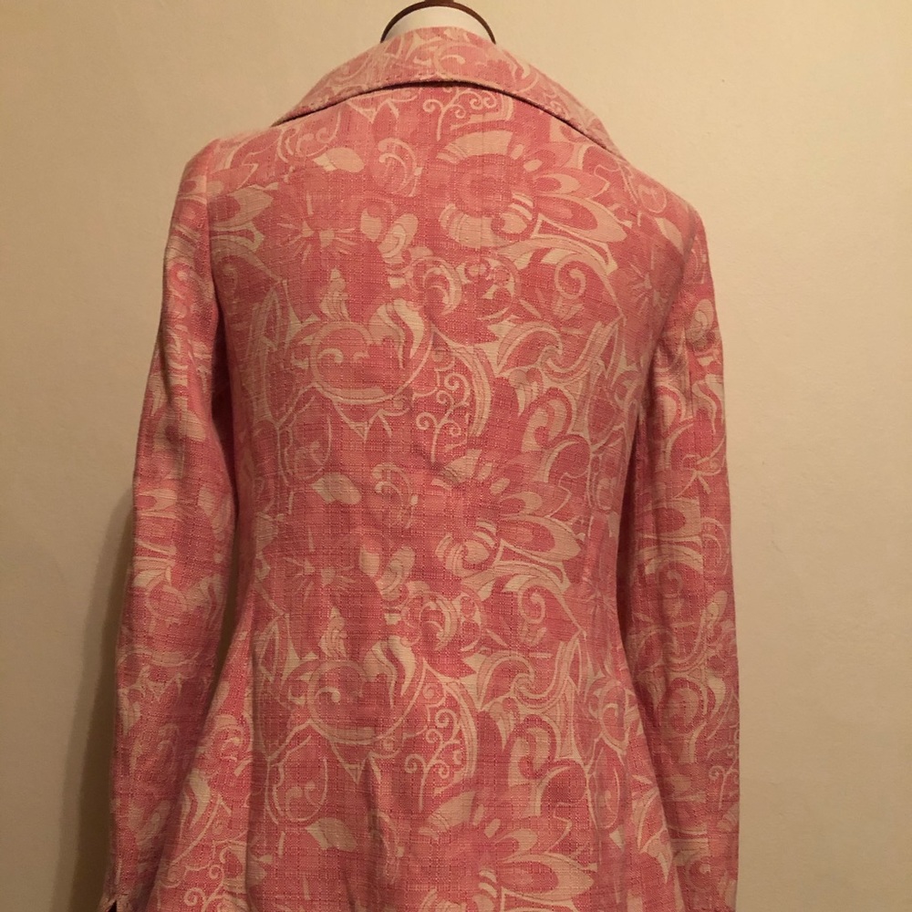 Elie Tahari Pink Printed Statement Jacket - Picture 9 of 15